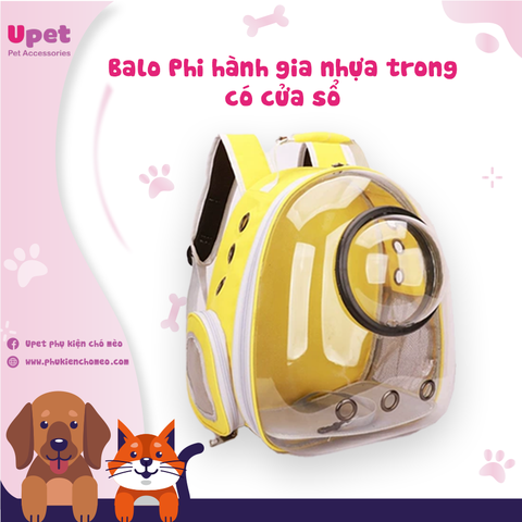 Balo Phi hành gia nhựa trong cửa sổ 32*24*43cm