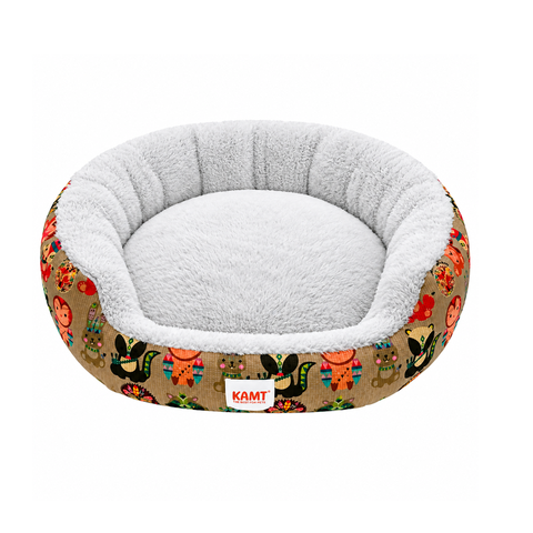 Đệm tròn KAMT viền cao cho chó mèo (50x40x12 cm)