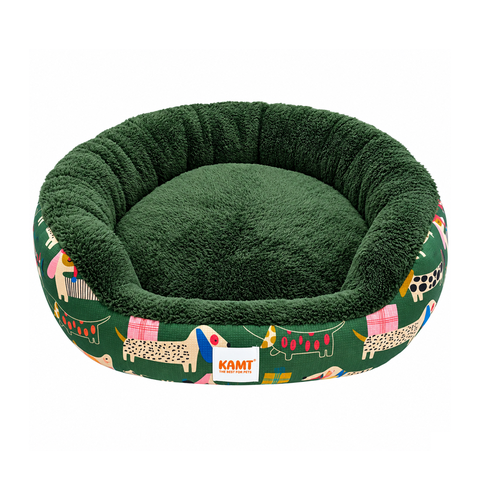 Đệm tròn KAMT viền cao cho chó mèo (50x40x12 cm)