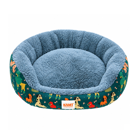 Đệm tròn KAMT viền cao cho chó mèo (50x40x12 cm)