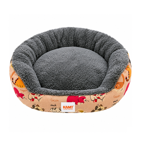 Đệm tròn KAMT viền cao cho chó mèo (50x40x12 cm)