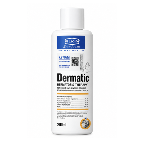 Dầu Tắm Trị Viêm da mưng mủ cho chó mèo ALKIN DERMATIC 200ml