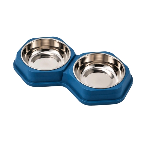 Bát ăn đôi nhựa kèm INOX hình lục giác 0229-1/ 33.5*18.5*4.5cm 8936204292663
