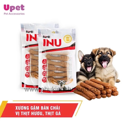 INU Xương bàn chải hương thịt gà + thịt hươu 90g/ túi _ E03