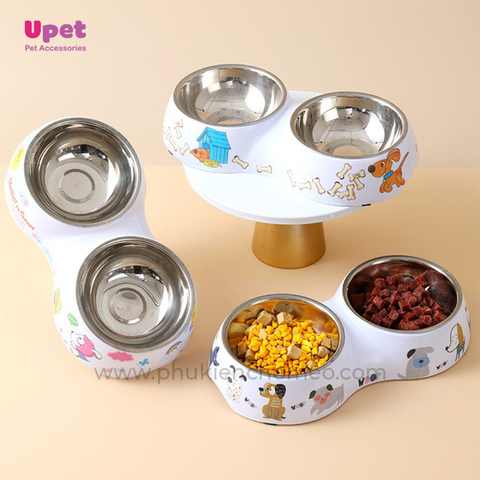 Bát đôi bằng nhựa, kèm 2 chén inox - 115501