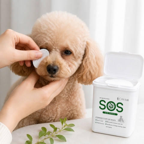 Khăn ướt vệ sinh mắt thú cưng SOS 100 miếng | Lau vệt lệ chó mèo
