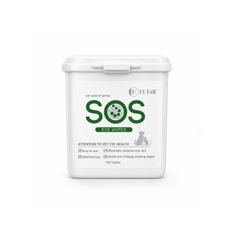 Khăn ướt vệ sinh mắt thú cưng SOS 100 miếng | Lau vệt lệ chó mèo