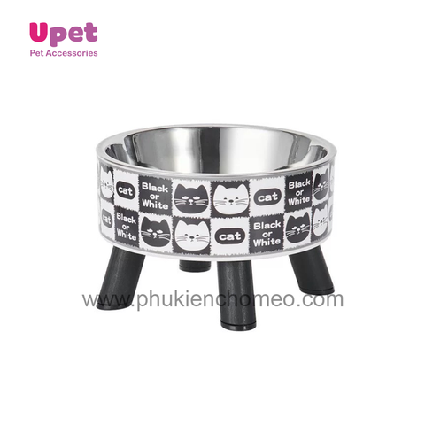 Bát 4 chân hình mèo cổ điển có inox (đóng hộp) cw367-1