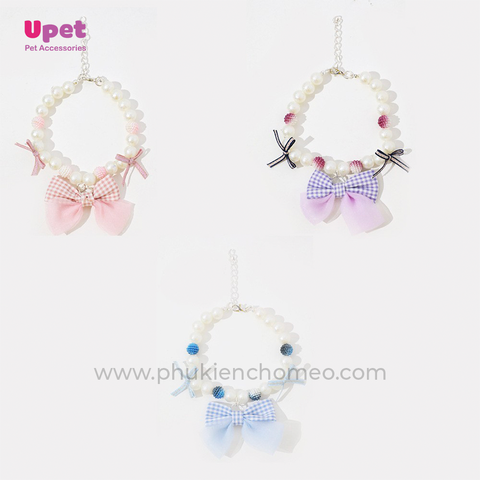 Vòng cổ cho thú cưng nơ ngọc trai - 154432