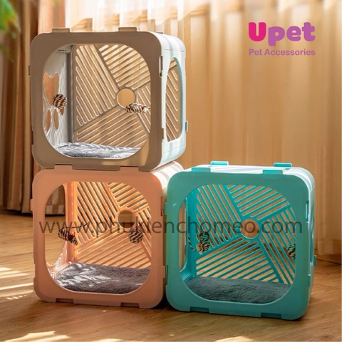 Nhà mèo chuồng mèo ổ giường nằm XDB-462 kèm đệm và đồ chơi cho bé
