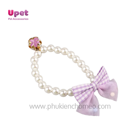 Vòng cổ cho thú cưng nơ ngọc trai - 154432
