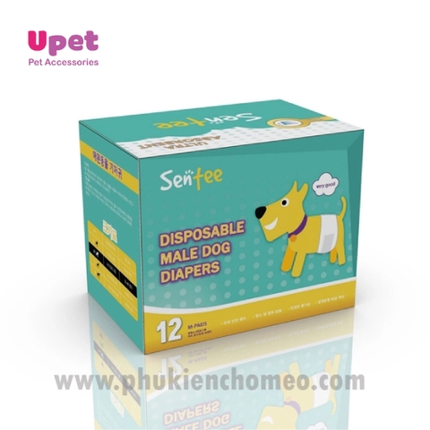 Bỉm mặc chó đực Sentee size M