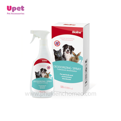 BIOLINE (2046) xịt khuẩn khử mùi hôi chó mèo 500ml