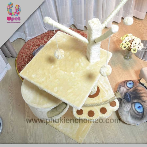 Trụ mèo 4 tầng kèm dây