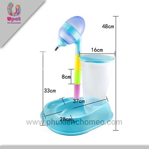 Bát uống nước tự động 7 sắc 2 ngăn