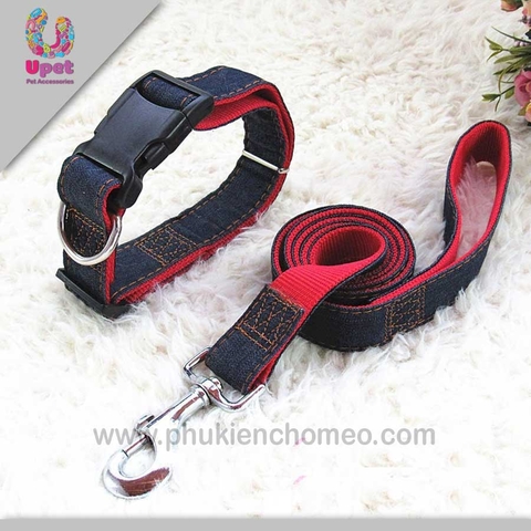 Dây dắt vòng cổ da bò