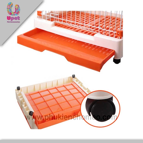 Lồng chó nhựa xịn cao cấp mái nhọn 61*44*62 ( BP227 )