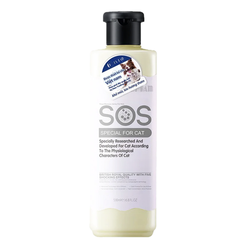 Sữa tắm SOS chính hãng cho chó mèo chai 530ml – Giải pháp toàn diện cho lông đẹp, da khỏe
