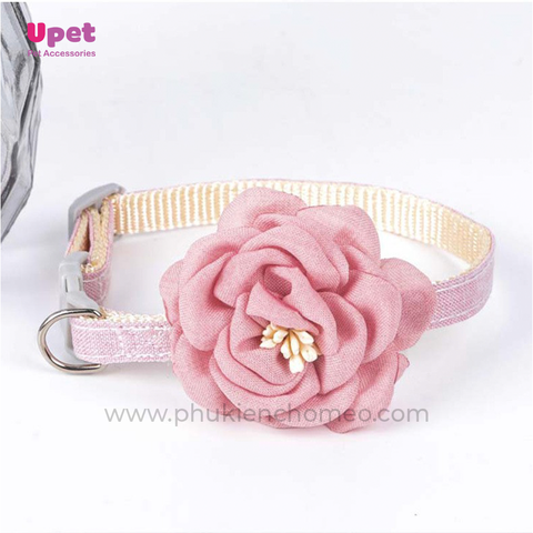 Vòng cổ cho thú cưng hình hoa trà 1.0cm - 144401