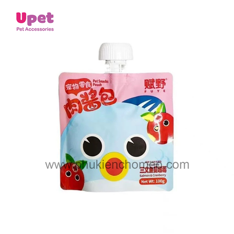 Pate nắp vặn Fuye cá hồi + việt quất 100g ( 6 gói / hộp )