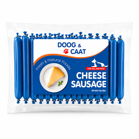 Xúc xích Doog & Caat Giăm Bông Vị Phô Mai (30 cây*15g)