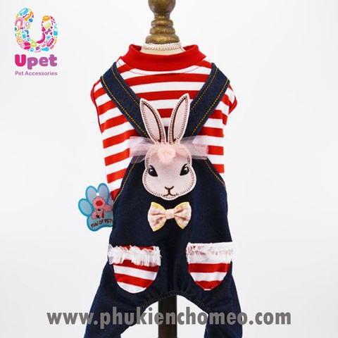 Bunny sọc bib - dải màu đen và trắng