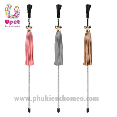 Cần câu kim tuyến kèm da cho mèo vui chơi, xả tress