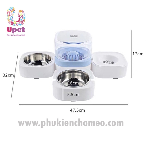 Bát ăn 3 ngăn kèm bình lọc nước