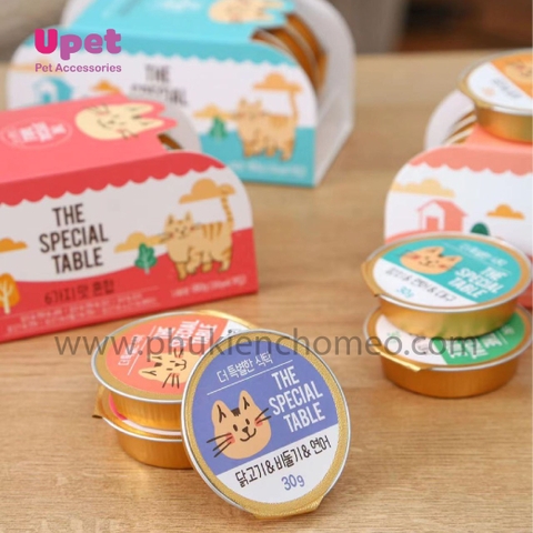 Pate Cho Mèo The Special các vị 30g/lon - 6 lon/set bổ sung dinh dưỡng tăng đề kháng cho mèo yêu.