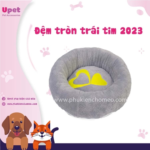 Đệm tròn trái tim M 50*16cm /2023