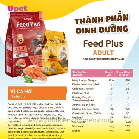 Thức ăn cho Mèo lớn Feed Plus Adutl 400g