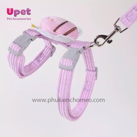 KN Dây dắt yếm 2 vòng tròn hình con ong - 1.0CM - 145536