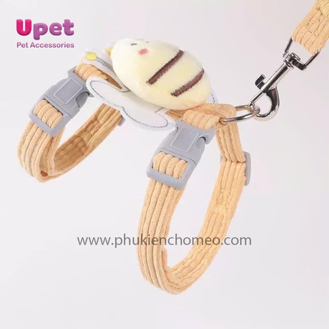KN Dây dắt yếm 2 vòng tròn hình con ong - 1.0CM - 145536