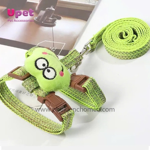 KN Dây dắt yếm 2 vòng tròn có gấu bông trên lưng 1.0CM - 1710117