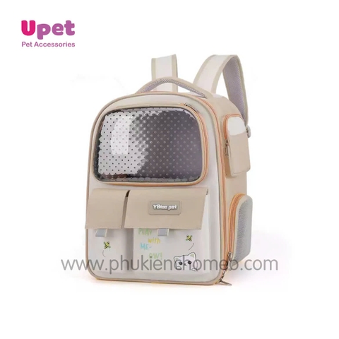 Balo vuông cửa trong thoáng khí có 2 túi trước - BL004