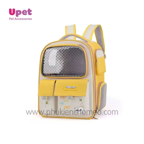 Balo vuông cửa trong thoáng khí có 2 túi trước - BL004