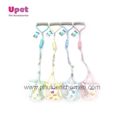 Dây dắt lưới gấu có chuông dễ thương, êm & an toàn cho thú nhỏ