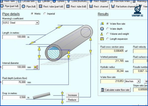 Hướng dẫn tính toán sụt áp đường ống trong hệ thống máy bơm công nghiệp