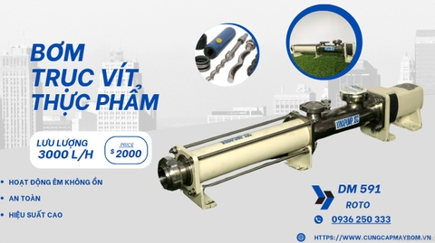 Máy bơm trục vít thực phẩm High Flow