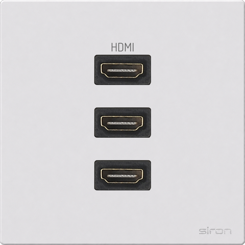 Bộ Ổ cắm HDMI ba, màu Trắng M27 270394