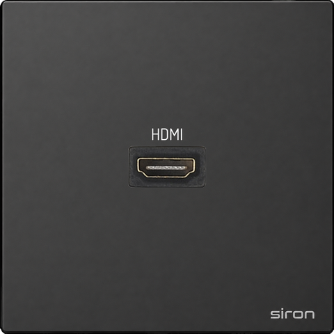 Bộ Ổ cắm HDMI đơn, màu ĐEN M27 270194-26