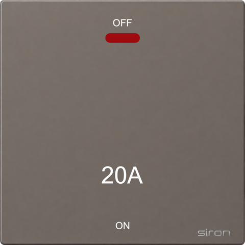 Bộ công tắc đơn 20a, 2 cực, 2 chiều Màu ghi SIRON 272024-60