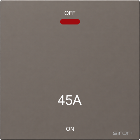Bộ công tắc đơn 45a, 2 cực, 2 chiều Màu ghi SIRON 274524-60