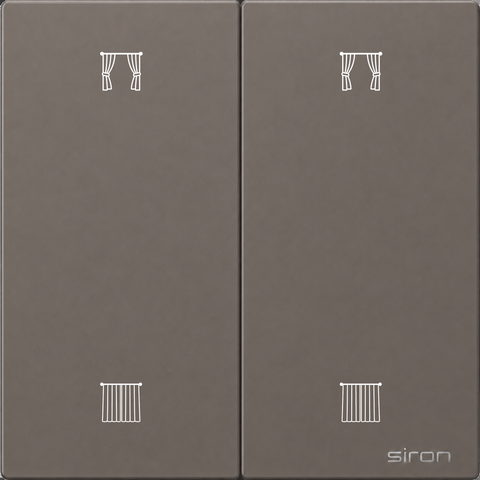 Bộ công tắc rèm đôi Màu ghi SIRON 27H842-60