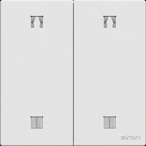 Bộ công tắc rèm đôi Màu trắng SIRON 27H842