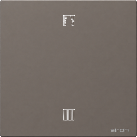 Bộ công tắc rèm đơn Màu ghi SIRON 27H841-60