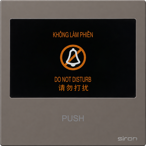 Bộ nút nhấn chuông có đèn "không làm phiền" Màu ghi SIRON 27H611-60