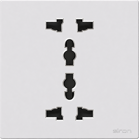 Bộ ổ cắm đa năng đôi Màu trắng SIRON 270280