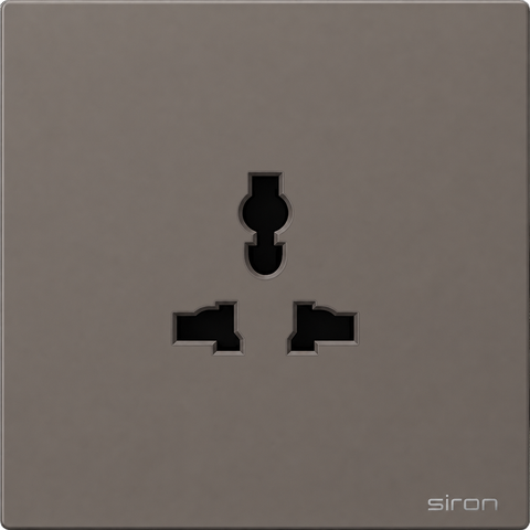 Bộ ổ cắm đa năng đơn Màu ghi SIRON 270180-60