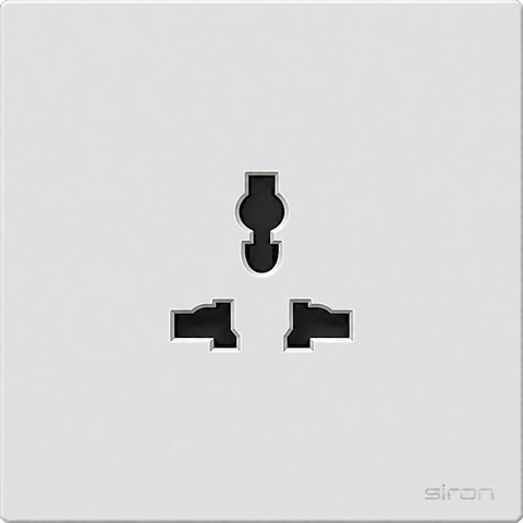 Bộ ổ cắm đa năng đơn Màu trắng SIRON 270180